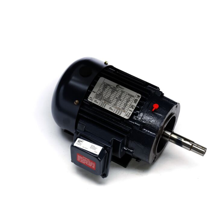 Close-Coupled Pump Motor, 1.5 HP, 3 Ph, 60 Hz, 208-230/460 V, 3600 RPM, 143JM Frame, TEFC