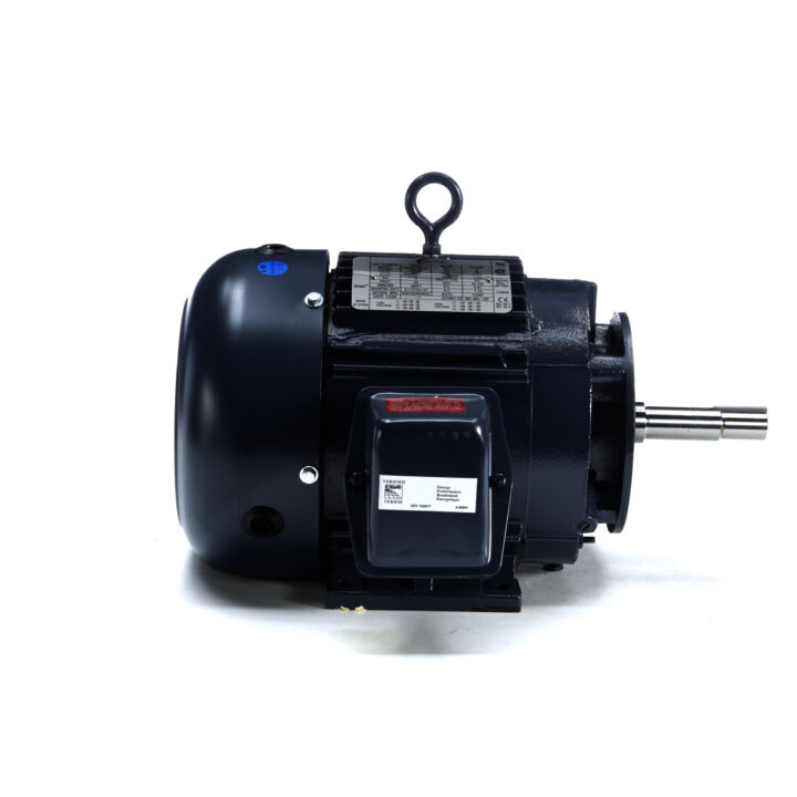 Close-Coupled Pump Motor, 3 HP, 3 Ph, 60 Hz, 208-230/460 V, 1800 RPM, 182JM Frame, TEFC