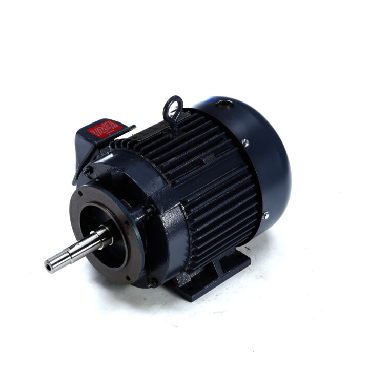 Close-Coupled Pump Motor, 3 HP, 3 Ph, 60 Hz, 208-230/460 V, 1800 RPM, 182JM Frame, TEFC