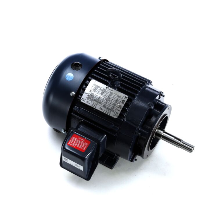 Close-Coupled Pump Motor, 3 HP, 3 Ph, 60 Hz, 208-230/460 V, 1800 RPM, 182JM Frame, TEFC