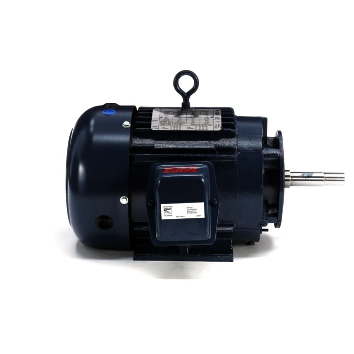 Close-Coupled Pump Motor, 5 HP, 3 Ph, 60 Hz, 208-230/460 V, 1800 RPM, 184JM Frame, TEFC