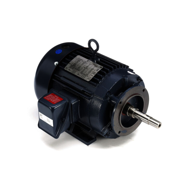 Close-Coupled Pump Motor, 5 HP, 3 Ph, 60 Hz, 208-230/460 V, 3600 RPM, 184JM Frame, TEFC