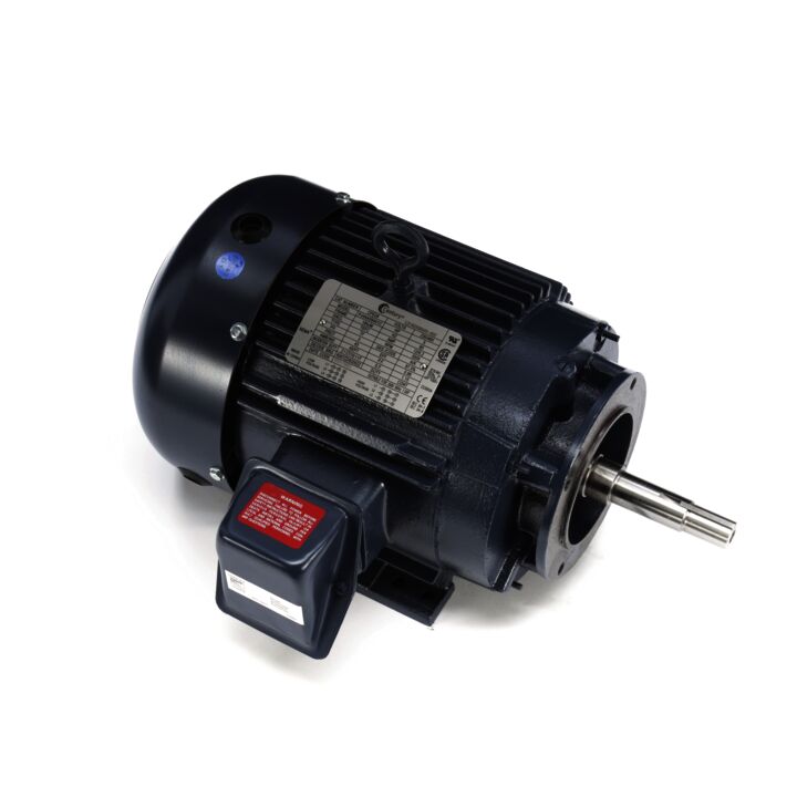 Close-Coupled Pump Motor, 5 HP, 3 Ph, 60 Hz, 208-230/460 V, 3600 RPM, 184JM Frame, TEFC