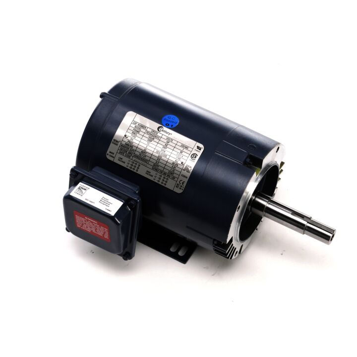 Close-Coupled Pump Motor, 1 HP, 3 Ph, 60 Hz, 208-230/460 V, 1800 RPM, 143JM Frame, ODP