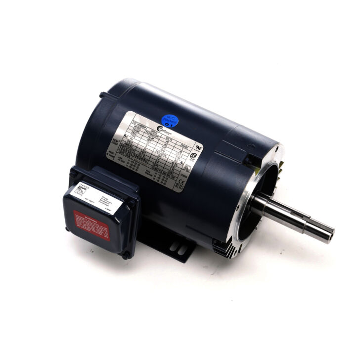 Close-Coupled Pump Motor, 1 HP, 3 Ph, 60 Hz, 208-230/460 V, 1800 RPM, 143JM Frame, ODP