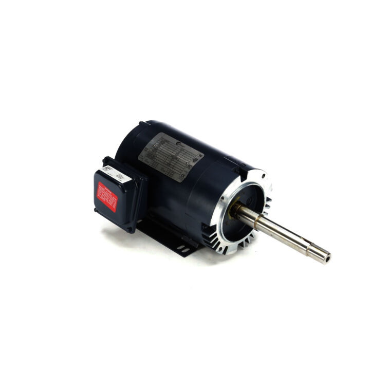 Close-Coupled Pump Motor, 1.5 HP, 3 Ph, 60 Hz, 208-230/460 V, 1800 RPM, 145JP Frame, ODP