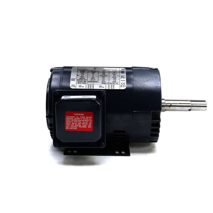 Close-Coupled Pump Motor, 1.5 HP, 3 Ph, 60 Hz, 208-230/460 V, 3600 RPM, 143JM Frame, ODP