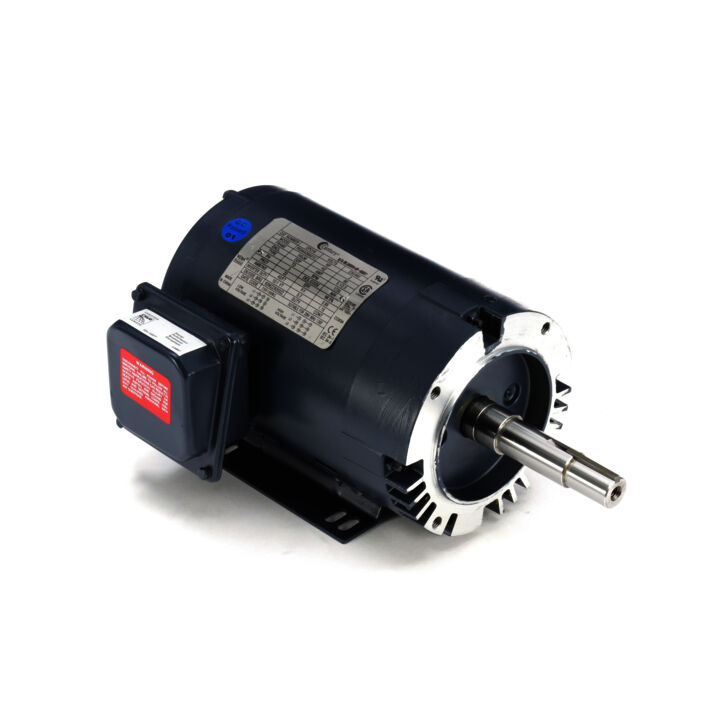 Close-Coupled Pump Motor, 2 HP, 3 Ph, 60 Hz, 208-230/460 V, 1800 RPM, 145JM Frame, ODP