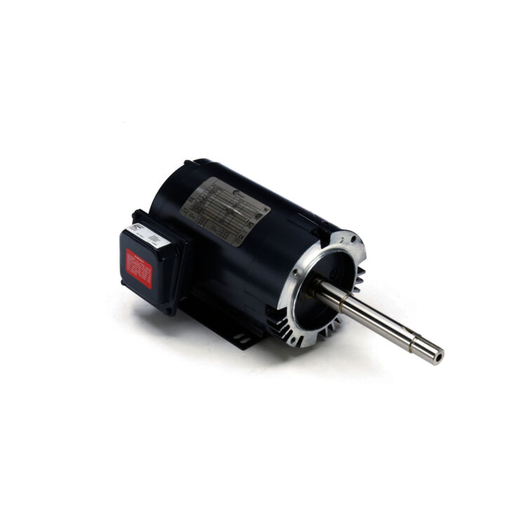 Close-Coupled Pump Motor, 2 HP, 3 Ph, 60 Hz, 208-230/460 V, 1800 RPM, 145JP Frame, ODP