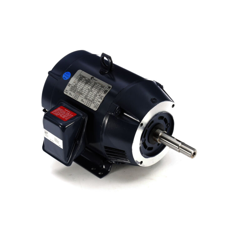 Close-Coupled Pump Motor, 3 HP, 3 Ph, 60 Hz, 208-230/460 V, 1800 RPM, 182JM Frame, DP