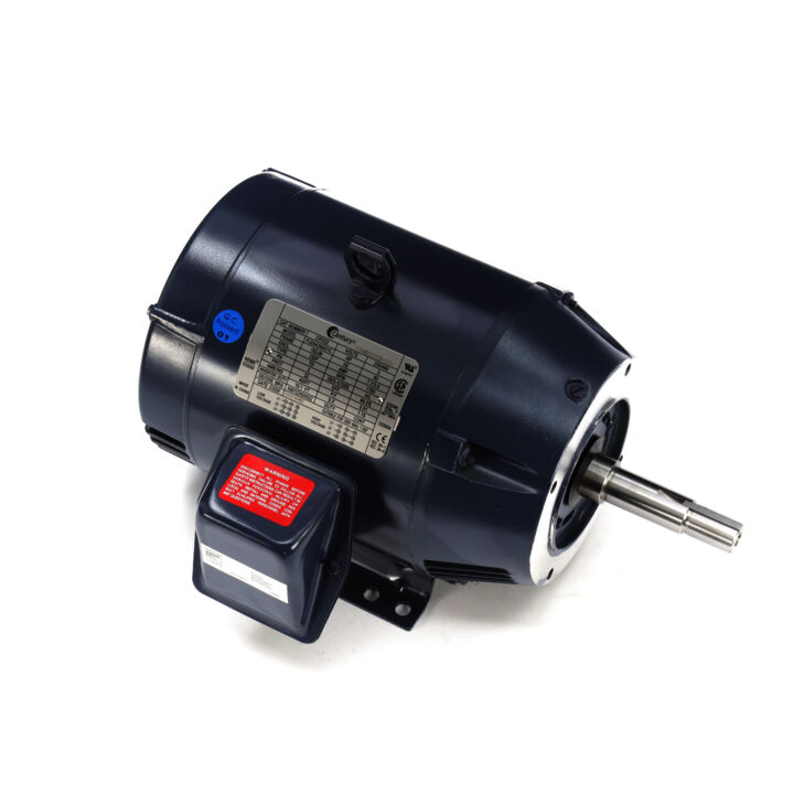 Close-Coupled Pump Motor, 3 HP, 3 Ph, 60 Hz, 208-230/460 V, 1800 RPM, 182JM Frame, DP