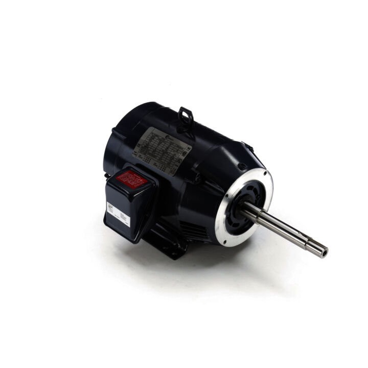 Close-Coupled Pump Motor, 3 HP, 3 Ph, 60 Hz, 208-230/460 V, 1800 RPM, 182JP Frame, ODP