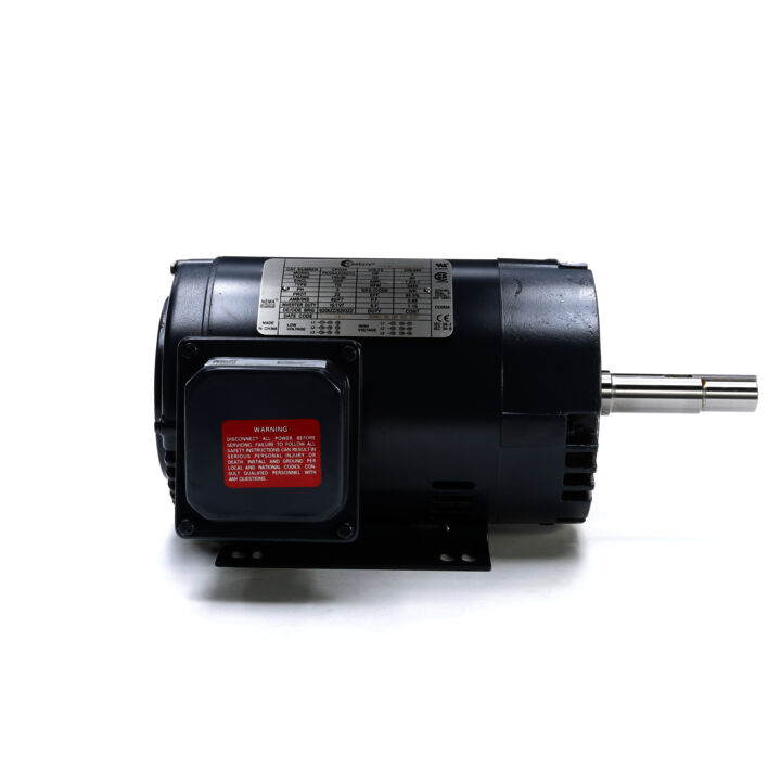 Close-Coupled Pump Motor, 3 HP, 3 Ph, 60 Hz, 208-230/460 V, 3600 RPM, 145JM Frame, ODP