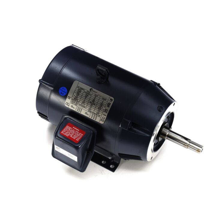 Close-Coupled Pump Motor, 5 HP, 3 Ph, 60 Hz, 208-230/460 V, 1800 RPM, 184JM Frame, DP