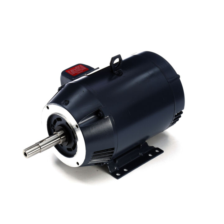Close-Coupled Pump Motor, 5 HP, 3 Ph, 60 Hz, 208-230/460 V, 1800 RPM, 184JM Frame, DP