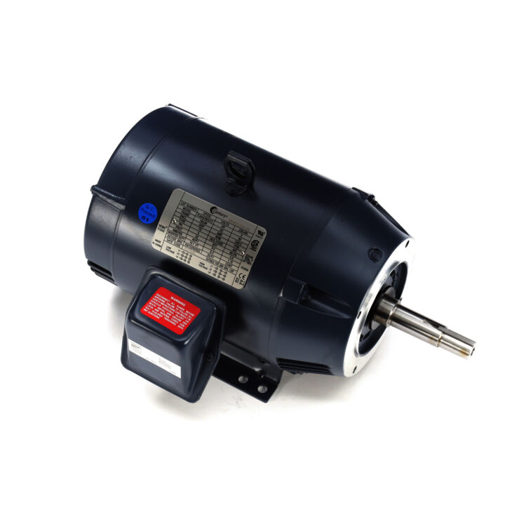 Close-Coupled Pump Motor, 5 HP, 3 Ph, 60 Hz, 208-230/460 V, 1800 RPM, 184JM Frame, DP