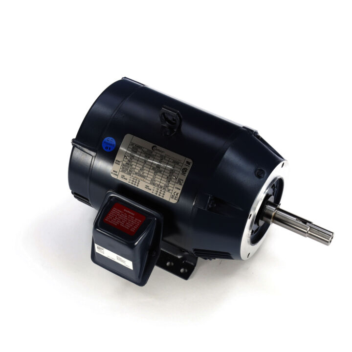 Close-Coupled Pump Motor, 5 HP, 3 Ph, 60 Hz, 208-230/460 V, 3600 RPM, 182JM Frame, DP