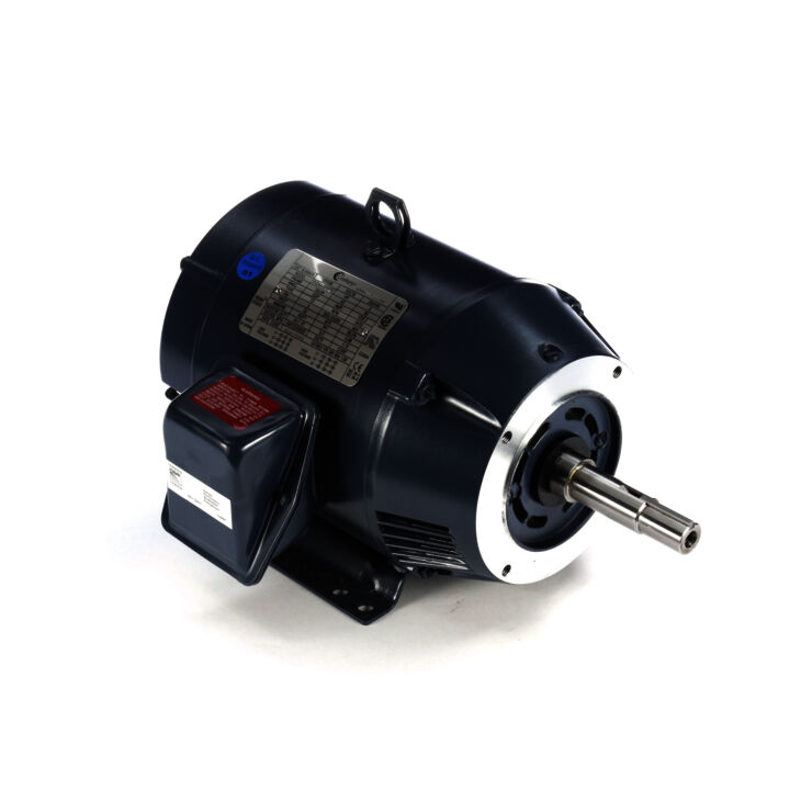 Close-Coupled Pump Motor, 5 HP, 3 Ph, 60 Hz, 208-230/460 V, 3600 RPM, 182JM Frame, DP