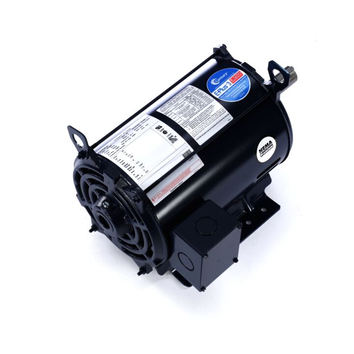 General Purpose Motor, 7.5 HP, 3 Ph, 60 Hz, 200 V, 1800 RPM, S213T Frame, DP