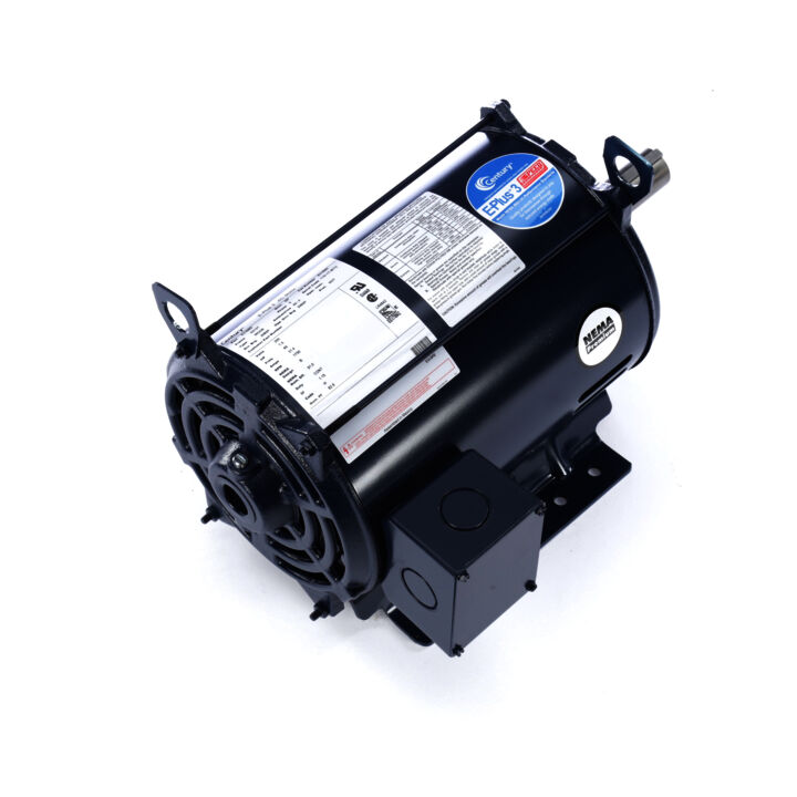 General Purpose Motor, 7.5 HP, 3 Ph, 60 Hz, 200 V, 1800 RPM, S213T Frame, DP