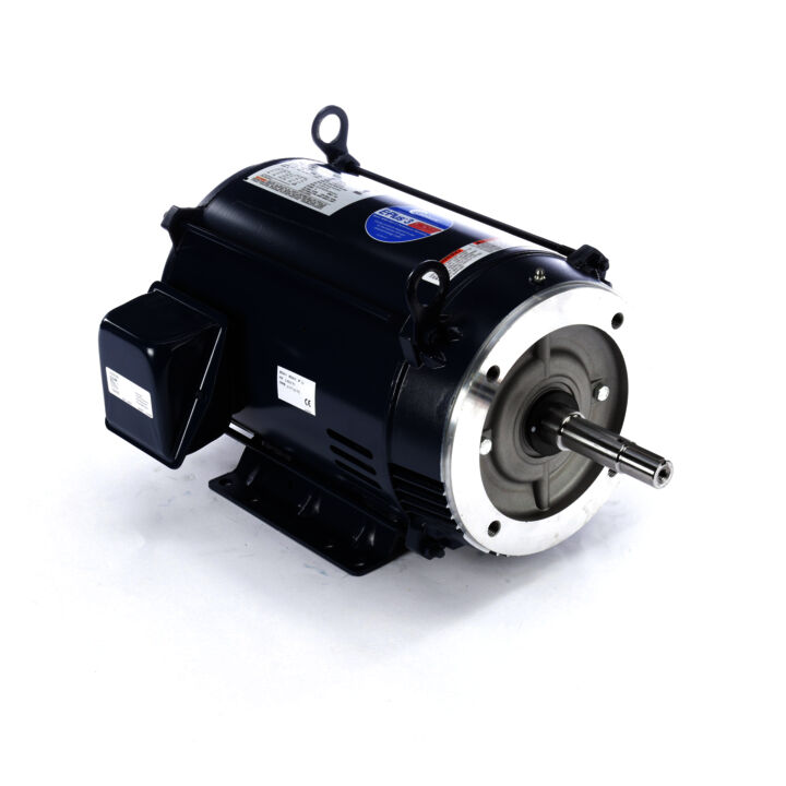 Close-Coupled Pump Motor, 7.5 HP, 3 Ph, 60 Hz, 208-230/460 V, 1800 RPM, 213JM Frame, DP