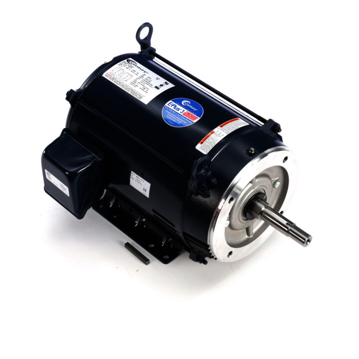 Close-Coupled Pump Motor, 10 HP, 3 Ph, 60 Hz, 208-230/460 V, 1800 RPM, 215JM Frame, DP