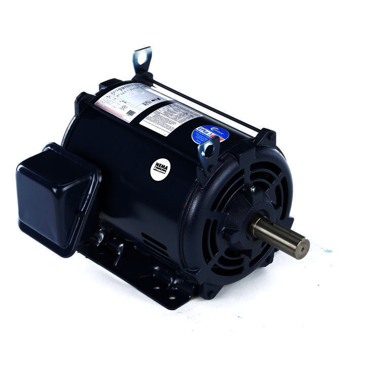 General Purpose Motor, 15.0 HP, 3 Ph, 60 Hz, 200 V, 1800 RPM, S254T Frame, DP