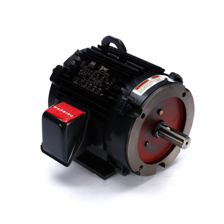 Encoder Motor, 1 HP, 3 Ph, 60 Hz, 230/460 V, 1200 RPM, 182TC Frame, TENV