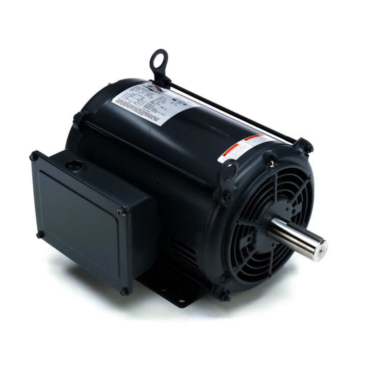 Air Compressor Motor, 7.50 HP, 1 Ph, 60 Hz, 208-230 V, 1800 RPM, 215T Frame, DP