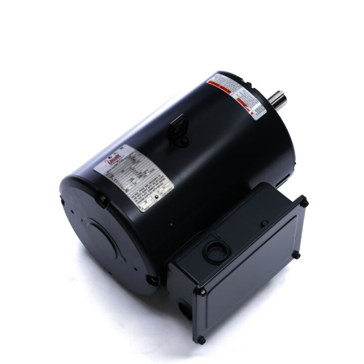 Air Compressor Motor, 5 HP, 1 Ph, 60 Hz, 208-230 V, 1800 RPM, 184T Frame, DP