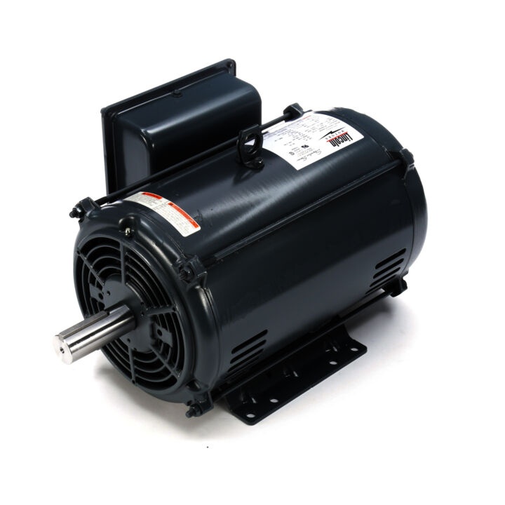 Air Compressor Motor, 10 HP, 1 Ph, 60 Hz, 208-230 V, 1800 RPM, 215T Frame, DP