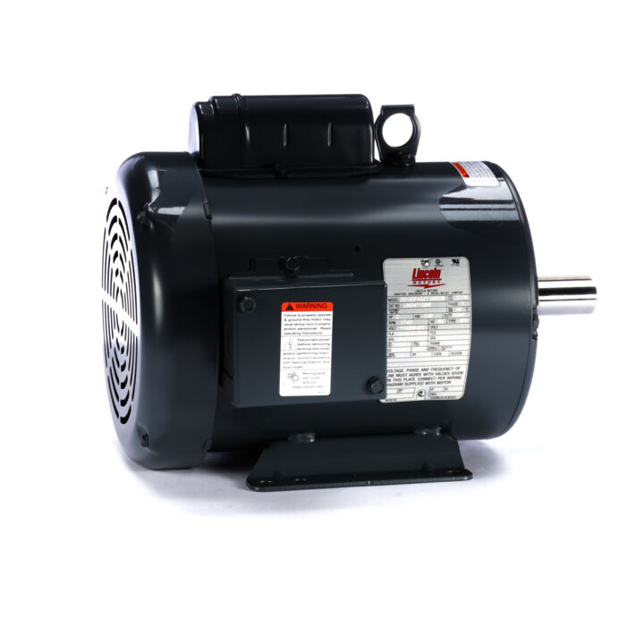 General Purpose Motor, 2 HP, 1 Ph, 60 Hz, 115/208-230 V, 1800 RPM, 182T Frame, TEFC