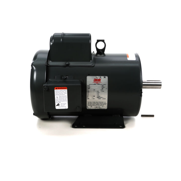 General Purpose Motor, 3 HP, 1 Ph, 60 Hz, 115/208-230 V, 1800 RPM, 184T Frame, TEFC
