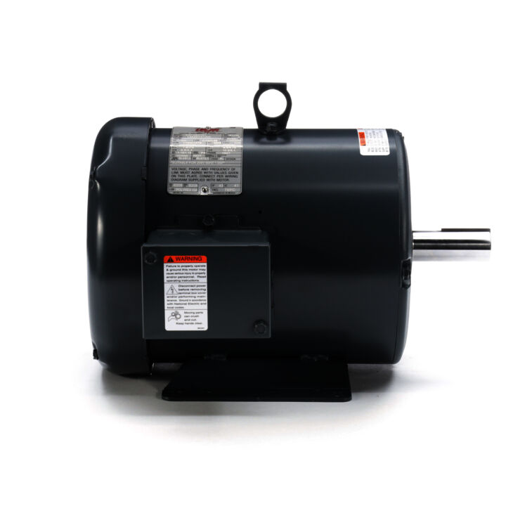 Air Compressor Motor, 3 & 2 HP, 3 Ph, 60 & 50 Hz, 230/460 & 190/380 V, 1800 & 1500 RPM, 182T Frame, TEFC