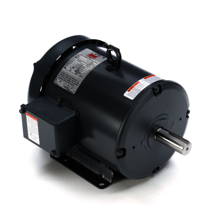 Air Compressor Motor, 3 & 2 HP, 3 Ph, 60 & 50 Hz, 230/460 & 190/380 V, 1800 & 1500 RPM, 182T Frame, TEFC