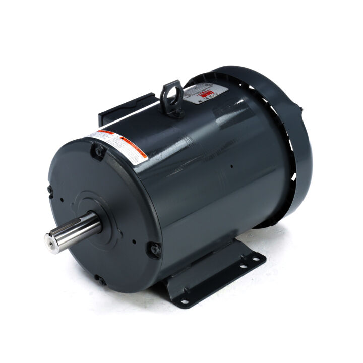 Air Compressor Motor, 5 HP, 3 Ph, 60 Hz, 230/460 V, 1800 RPM, 184T Frame, TEFC