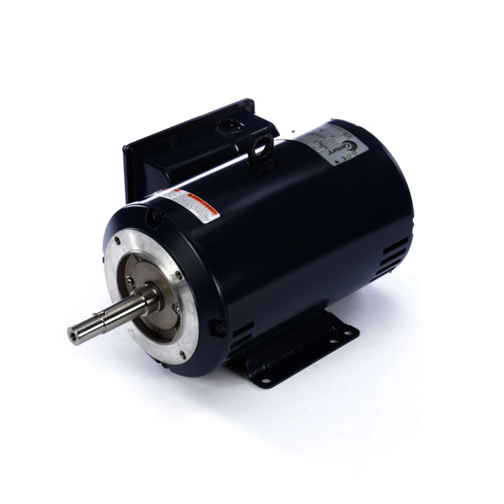 Close-Coupled Pump Motor, 5 HP, 1 Ph, 60 Hz, 230 V, 3600 RPM, 184JM Frame, ODP