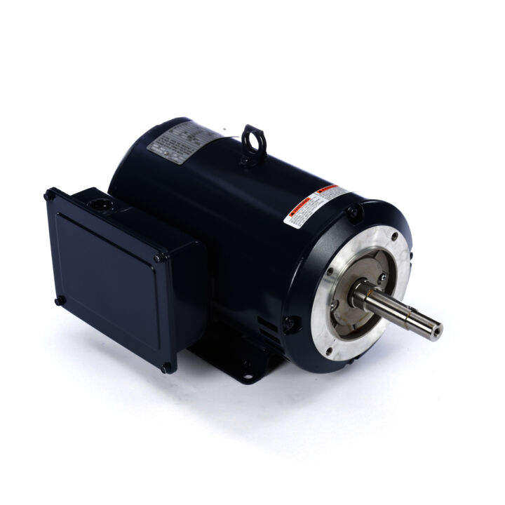 Close-Coupled Pump Motor, 5 HP, 1 Ph, 60 Hz, 230 V, 3600 RPM, 184JM Frame, ODP