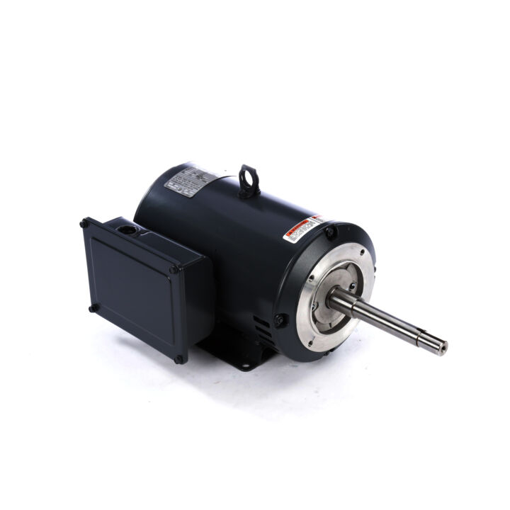 Close-Coupled Pump Motor, 5 HP, 1 Ph, 60 Hz, 230 V, 3600 RPM, 184JP Frame, ODP