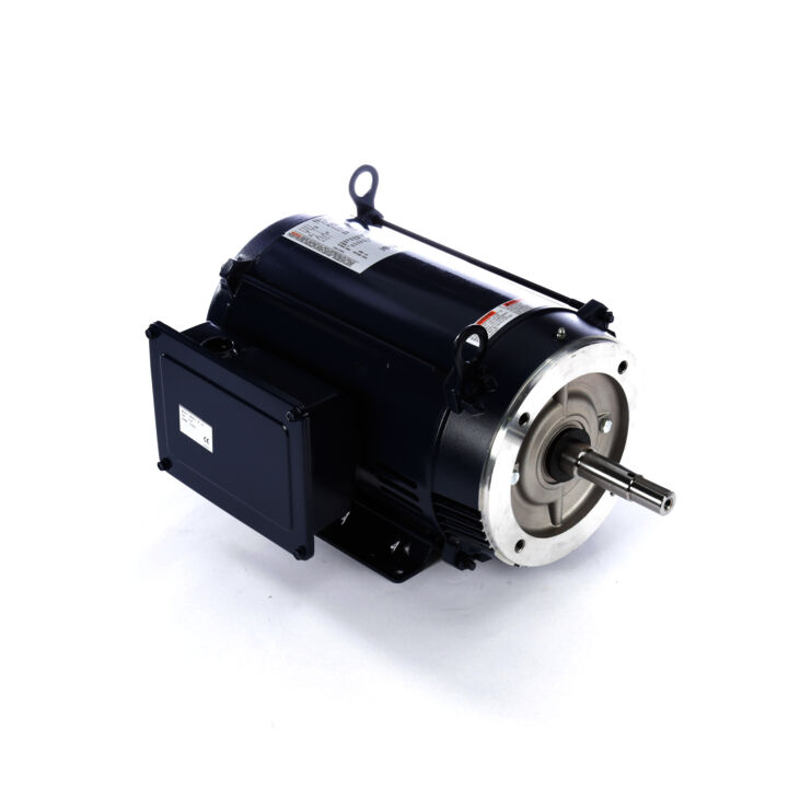 Close-Coupled Pump Motor, 7 1/2 HP, 1 Ph, 60 Hz, 230 V, 1800 RPM, 215JM Frame, ODP