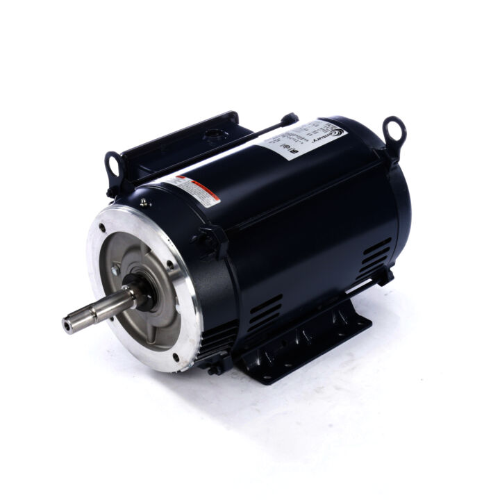 Close-Coupled Pump Motor, 5 HP, 1 Ph, 60 Hz, 230 V, 1800 RPM, 213JM Frame, ODP