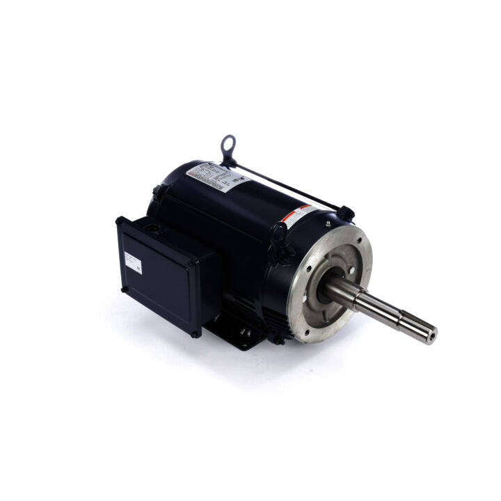 Close-Coupled Pump Motor, 7.5 HP, 1 Ph, 60 Hz, 230 V, 1800 RPM, 215JP Frame, DP