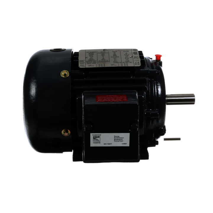 Severe Duty Motor, 1 HP, 3 Ph, 60 Hz, 208-230/460 V, 1800 RPM, 143T Frame, TEFC