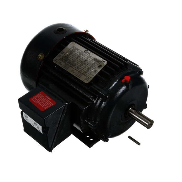 Severe Duty Motor, 2 HP, 3 Ph, 60 Hz, 208-230/460 V, 1800 RPM, 145T Frame, TEFC