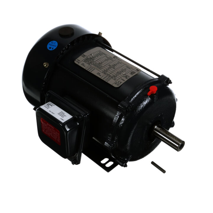 General Purpose Motor, 1 HP, 3 Ph, 60 Hz, 208-230/460 V, 1200 RPM, 145T Frame, TEFC
