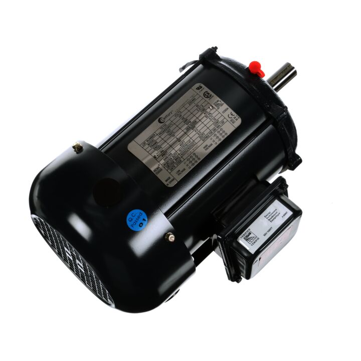 General Purpose Motor, 1 HP, 3 Ph, 60 Hz, 208-230/460 V, 1200 RPM, 145T Frame, TEFC