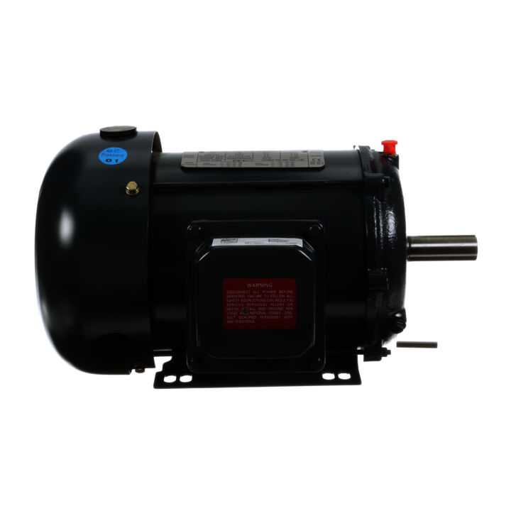 General Purpose Motor, 1.5 HP, 3 Ph, 60 Hz, 208-230/460 V, 1800 RPM, 145T Frame, TEFC