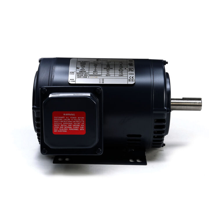 General Purpose Motor, 1.5 HP, 3 Ph, 60 Hz, 200 V, 1800 RPM, 145T Frame, ODP