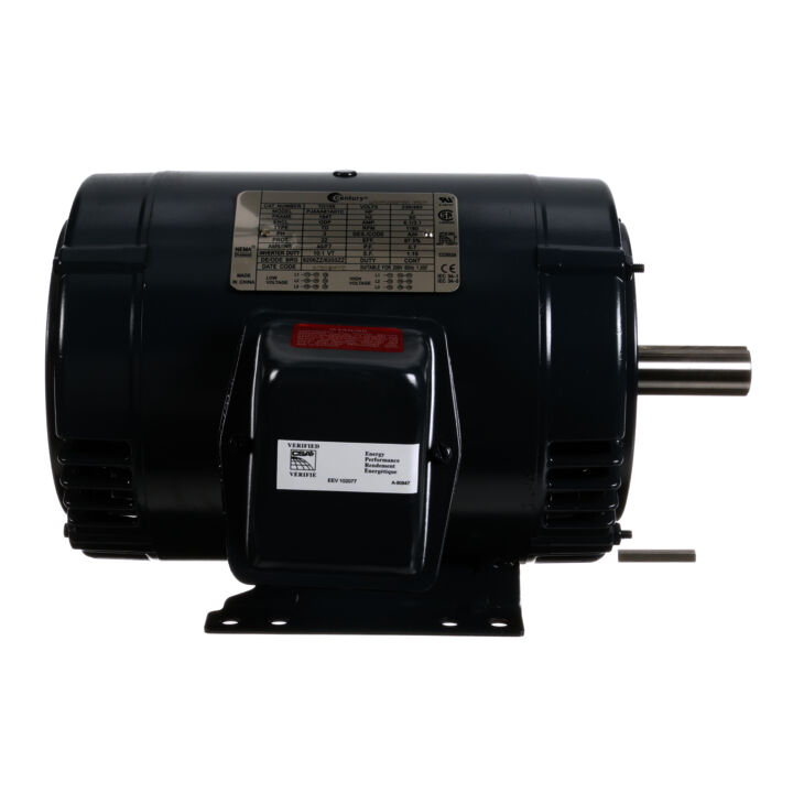 General Purpose Motor, 2 HP, 3 Ph, 60 Hz, 208-230/460 V, 1200 RPM, 184T Frame, DP