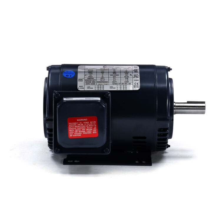 General Purpose Motor, 3 HP, 3 Ph, 60 Hz, 208-230/460 V, 3600 RPM, 145T Frame, ODP